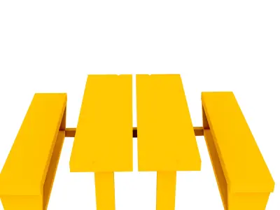Picnic Table Stylized low poly Free low-poly 3D model
