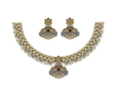 Luxury Wedding Necklace Set 3d printable Model 3D print model