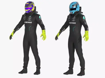 F1 Mercedes Suit 2024 3D model