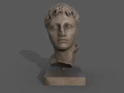 Bust of Drusus Low-poly 3D model