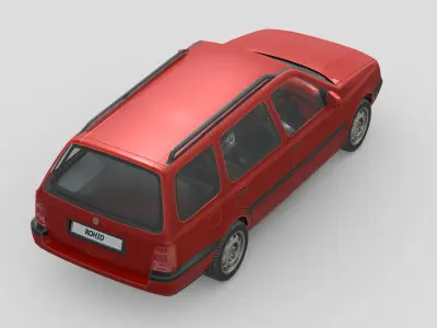 Volkswagen Golf 1997 Low-poly 3D model