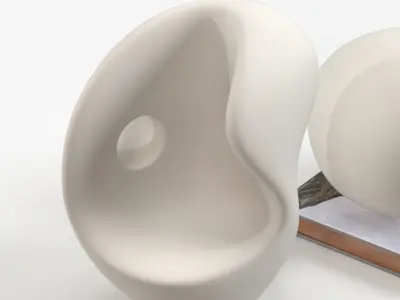 Alba Ceramic Sculptural Objects PBR 3D model