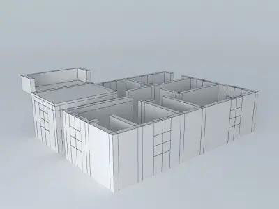 Dimen house in minecraft 3D model