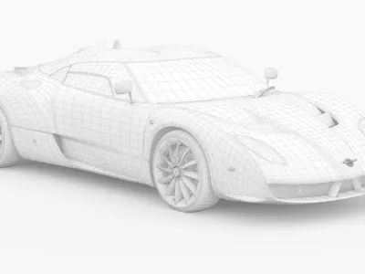 Sports Racing Car Spyker C12 Zagato 3D model