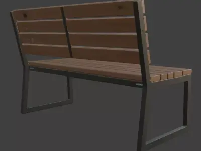 Park Bench 3D Model 3D model