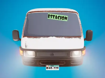 Cartoon pirate combi 3D model