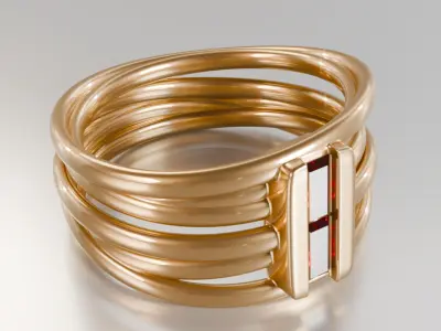 Modern Reliquary Ring - 3D print ready 3D print model