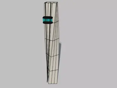 twisted Elevator 3D Model Low-poly 3D model