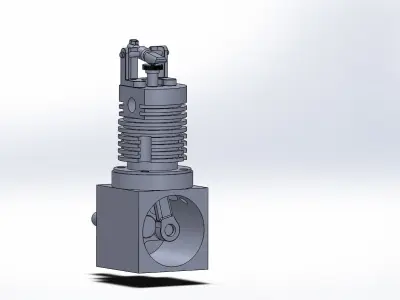 One cylinder air engine 3D model