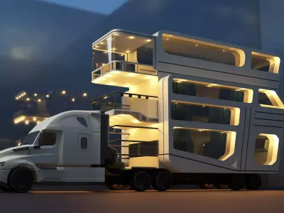 House Van  Low-poly 3D model