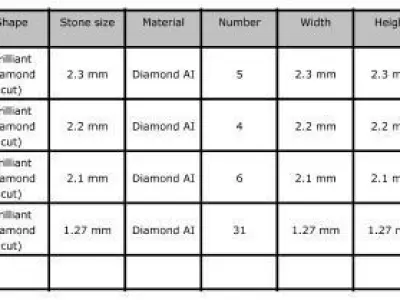 cocktail v-shape cluster diamond rings  3D print model