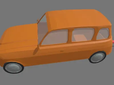 Low Poly Classic Car 02 Low-poly 3D model