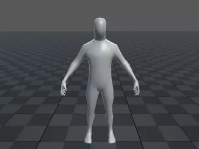 Low Poly Humen - Fully Rigged 3D Model Free low-poly 3D model