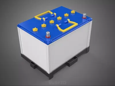 BRACKET HOLDER MOUNT CASE ACCU BATTERY ACCUMULATOR VEHICLE VOLT 3D model