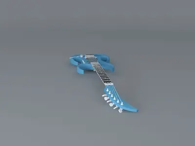 Sparkle Invader guitar Free 3D model
