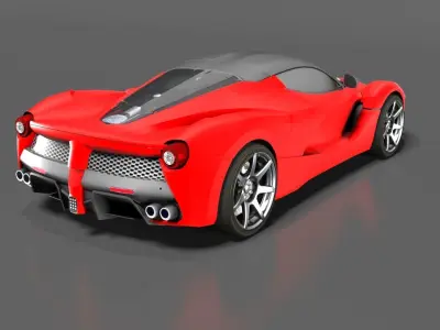 Ferrari LaFerrari low-poly 3d model Low-poly 3D model