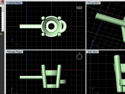 Classic bracelet with a round diamond 4mm stone  3D print model