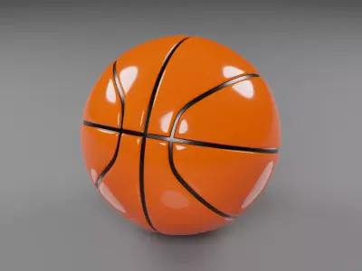 Basketball Low-poly 3D model Low-poly 3D model