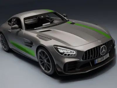 Mercedes-Benz AMG GT R Low-poly 3D model