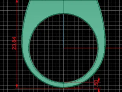 ring signet eagle indian 3D print model