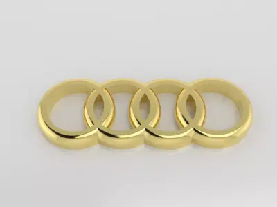 AUDI LOGO  3D print model
