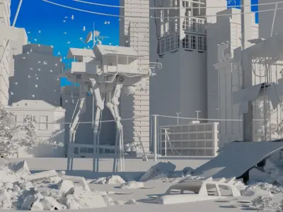 Walking house  Post apocalyptic Free 3D model