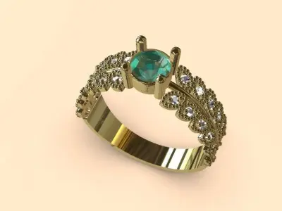 emmerald ring 3D print model