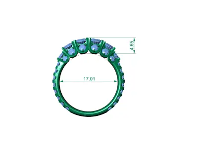 woman ring 3D print model 22