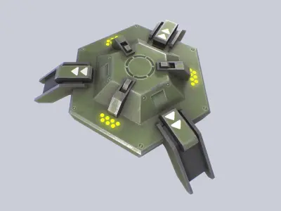 Sci fi trap Low-poly 3D model