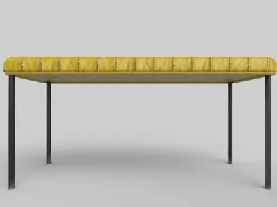 stool bench with legs 3D model
