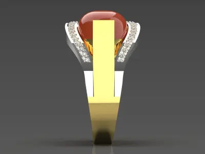 Two-tone Women Ring jr00151 3D print model