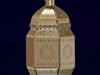 Moroccan Candle Lantern 3D model