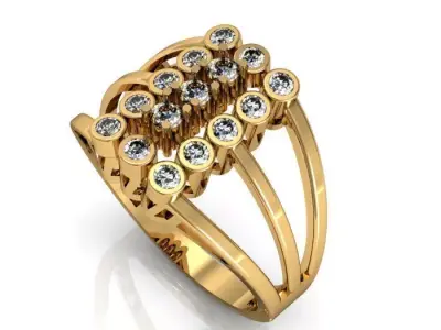 daimond ring Free 3D print model purchase