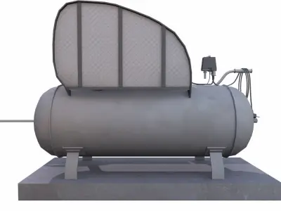 Air Compressor Low-poly 3D model