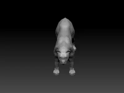 Panther Black Free low-poly 3D model