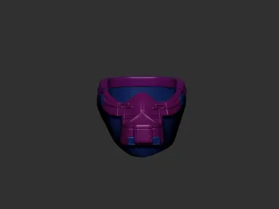 helmet high poly sculpt 3d printable  3D model 7