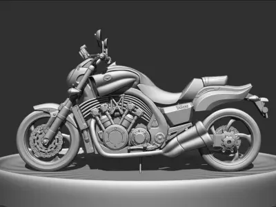 Yamaha V-Max 3D print model
