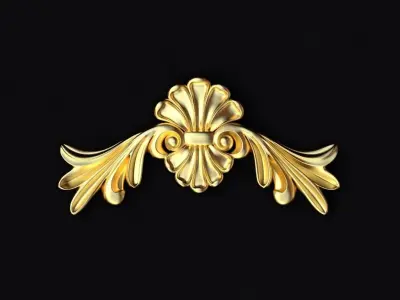 Central decor ornament for furniture 3D model 205