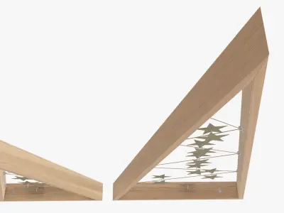 Wooden modern Christmas tree  3D model