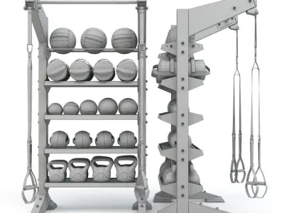 Torque Fitness - X-Create 1-Module Storage Wall 3D model