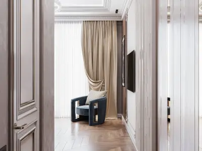 big luxury bedroom 3D model