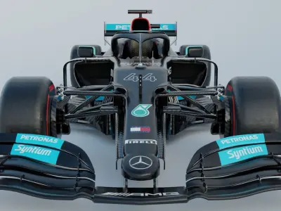 Mercedes W12 2021 F1 car 3D model