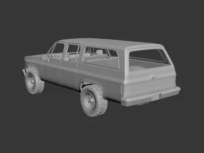 Chevrolet Suburban 1989 3D print model