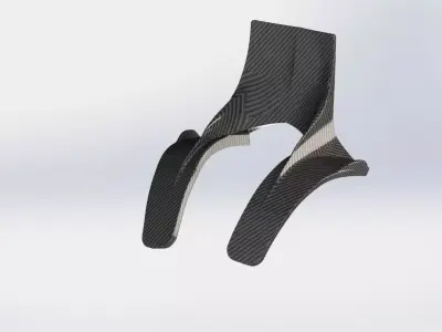 hans device for open wheel racing 3D model