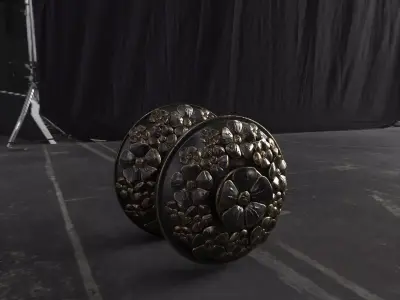 Brass Door Handles 3D model 3D model