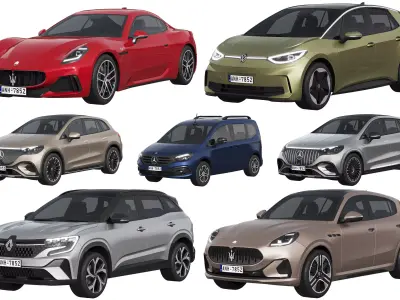 HQ cars collection 34 3D Model Pack