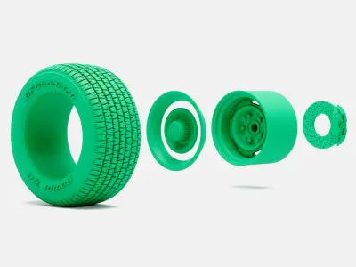 15x10 GM Rallye Wheel BFGoodrich Radial TA Tire 3D print model