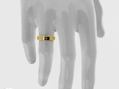 Wedding ring set 3D print model