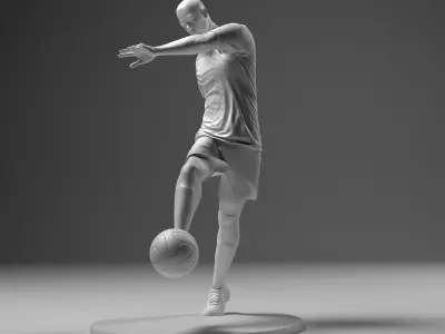 Footballer 04 Footstrike 03 Stl 3D print model