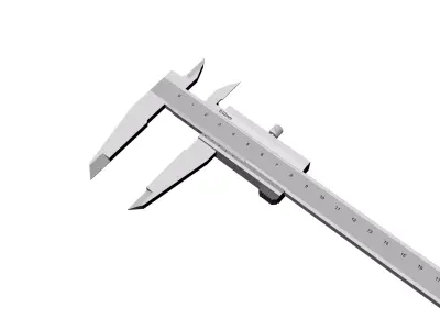 Metal caliper 3D model 3D model